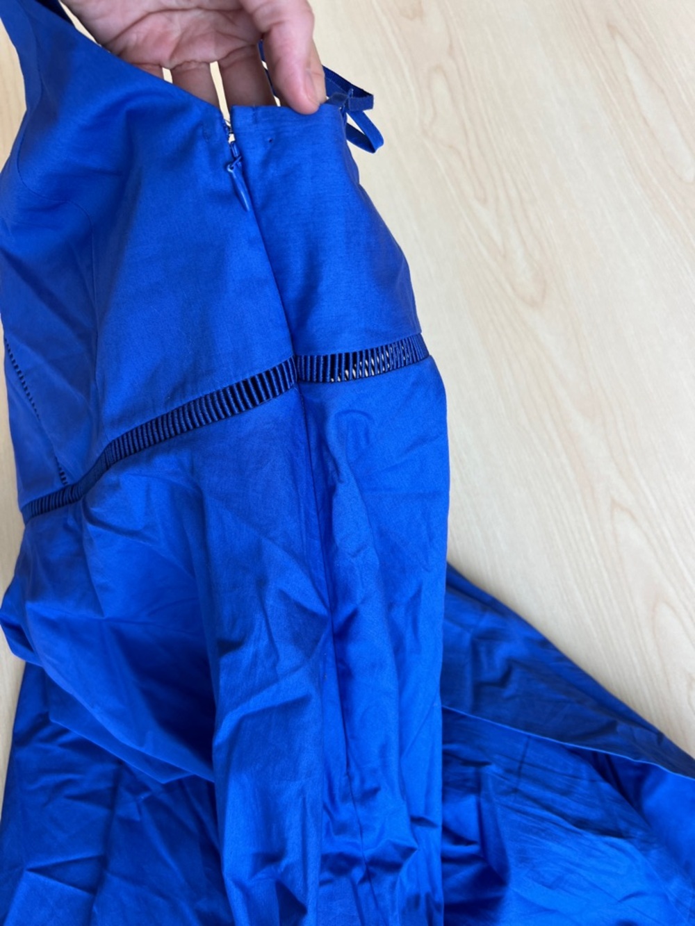 NEW COS v-neck midi slip flared dress 100% cotton with pockets spaghetti straps - Picture 6 of 11